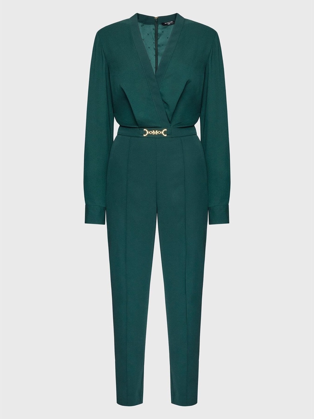 New Guess by Marciano Emerald Green Jumpsuit with Gold Accent Sz 2 - Picture 5 of 7